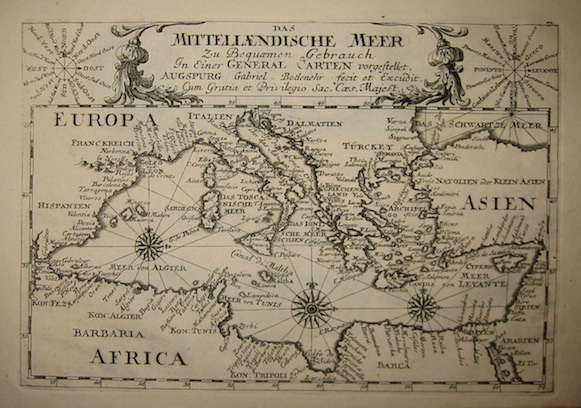 Bodenehr Gabriel (1664-1758) Das Mittellaendische Meer... 1715 ca. Augsburg 